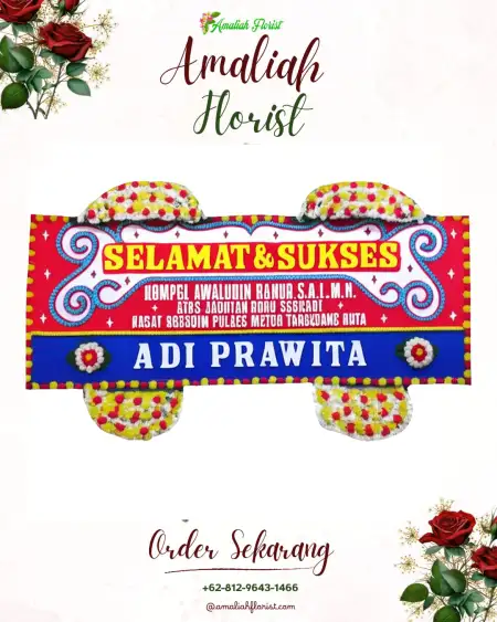 Papan Bunga Ucapan Selamat Cot Glie