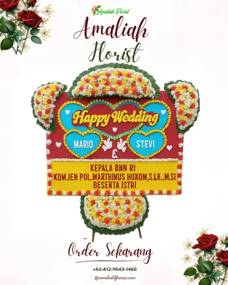 Papan Bunga Pernikahan Cot Glie